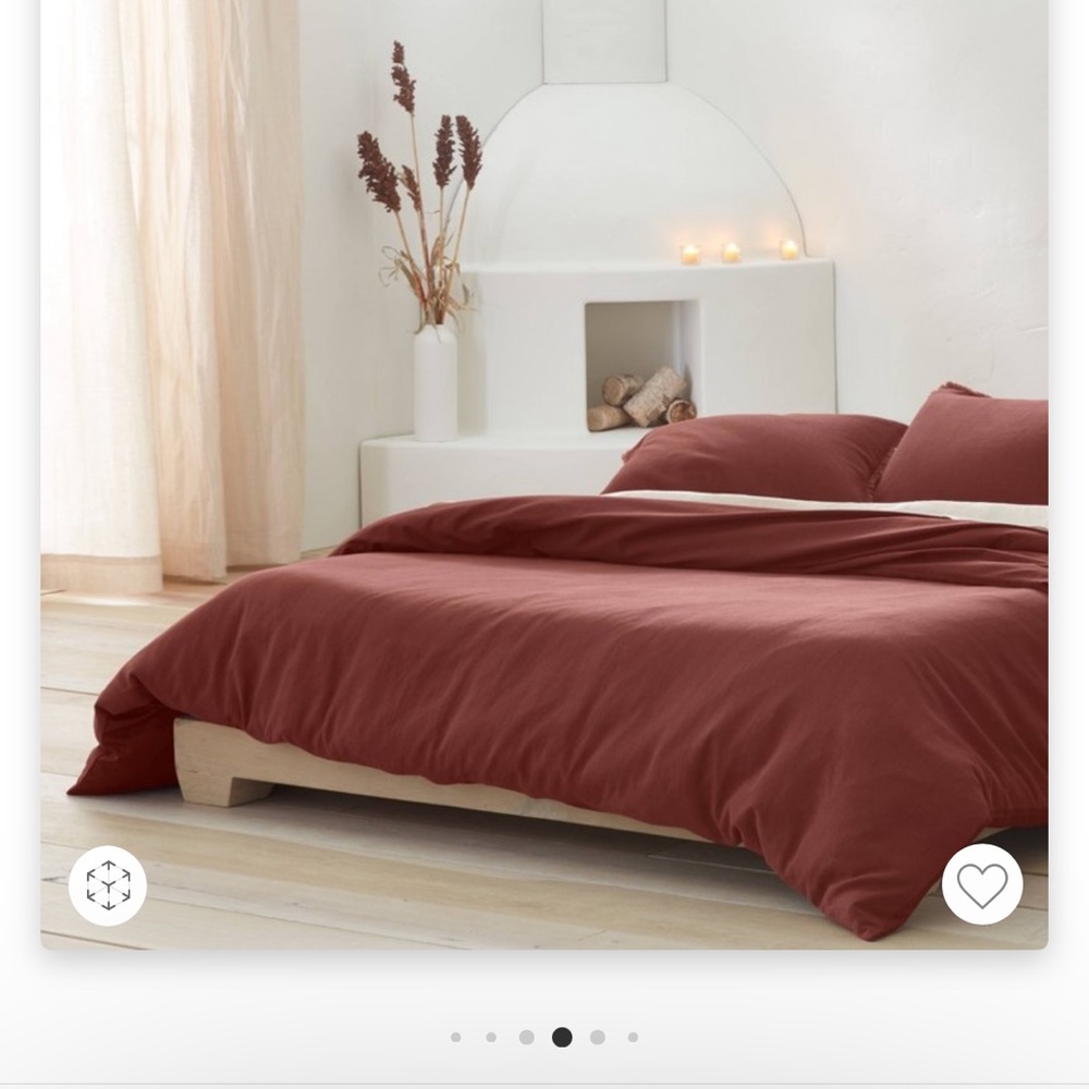 Casaluna King heavyweight linen blend duvet cover and sham set